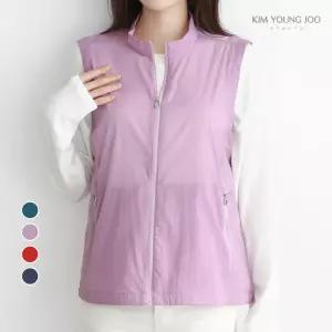 김영주스포츠 여성 에어라이트 윈드 베스트 KRWV60107 골프 등산 데일리 초경량 바람막이 집업 조끼