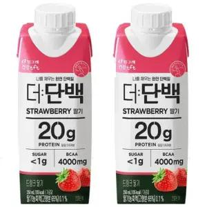 빙그레 더단백 드링크 프로틴 음료 딸기맛 250ml x 18팩