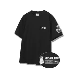 [롯데백화점]지프 남녀공용 베어 와펜 반팔 티셔츠JP2TSU102