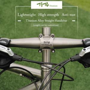 TiTo GR9 티타늄 합금 산악 자전거 핸들 바 슈퍼 라이트 MTB/도로 부품 플랫 318 또는 254600720mm