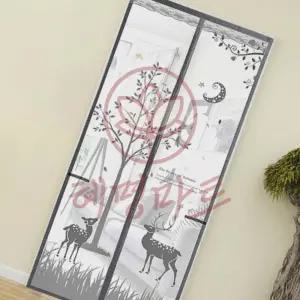 혜명마트 문 모기장 100X210CM 그레이 붙이는모기장 자석커튼 도어 문방충망 해충차단