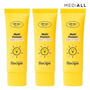 메디올 장벽케어 선크림 50g 3개 SPF50+ PA++++ 무기자차 마일드선크림 미백 주름개선