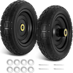 13인치 고릴라 카트 타이어 2팩 각각 300파운드 용량 5/8인치 액슬 보어 홀이 있는 평평한 자유 휠 2.2인치