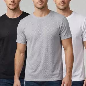 남성 여름 에어로쿨 반팔 라운드 메쉬 이너티 이너티셔츠 런닝 반소매 흡한 속건