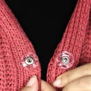 의류 투명 코트단추 코트 가디건 원터치 스냅 똑딱이 버클 여밈