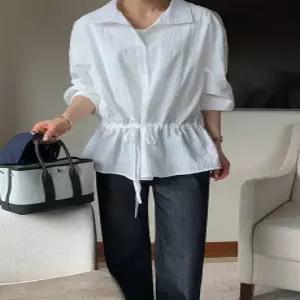 로에브 쉬어 스트링 셔츠 자켓 (one color)