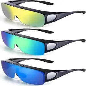 낚시를 하는 남성 여성을 위한 프리아나 3종 플립 글래스 편광 스포츠 선글라스 커버업 택