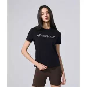 디스커버리익스페디션 여성 프레시벤트 로건 반팔티셔츠 BLACK 469463