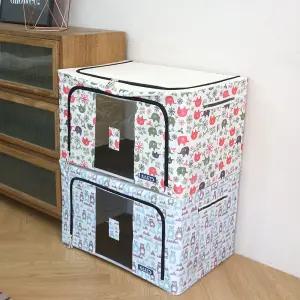 캐릭터 원단 패브릭 와이어 리빙박스 100L 고급형 2개