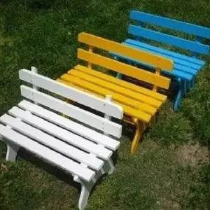 나무 원목 벤치 하얀색 스툴 간이 소형 긴의자 인테리어