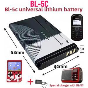 BL-5C 3.7V 1020mAh 배터리 BL 5C 노키아 2112 2255 2270 2300 3125 3230용 충전식