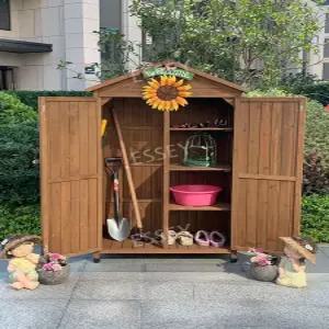 농막 야외 정원 외부 마당 나무 보관함 수납정리함 조립식 간이 창고