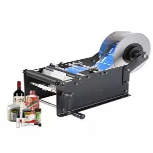 원형 병 라벨부착기 수동 스티커 라벨링 소형 부착 기계