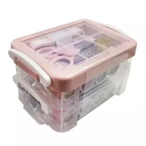 반짓고리 3단함 세트/반긷소리/바니질함/여행용/바늘/반짇고리함/반짓고리함/실과바늘/실바늘/받짇고리함