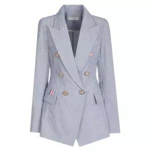갤러리아 여성 스트라이프 더블버튼 봄여름 정장 자켓