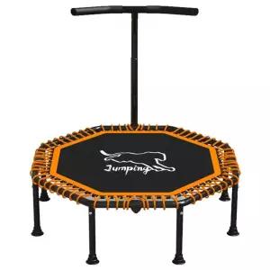 가정용 트램폴린 실내 다이어트 비접이식 육각형 방방이 점핑머신 성인 싱글 45인치 팔걸이