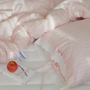 마틸라 순면100% 리틀슬리피 60수 아사 순면 레이스 차렵 이불 단품 SS