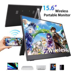 휴대용 보조 모니터 AHXJKA 15 6인치 무선 디스플레이 WIFI 지원 미러링 기능 미라캐스트 노트북용 XBox PS4 스위치용