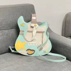 기타 백팩 일렉 모양 패션 숄더백 남성 여성 브릿지 특이한 베이스