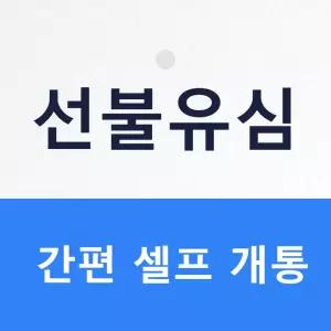KT LG 선불유심 데이터 무제한 편의점 셀프 개통 LTE 요금제 유심칩