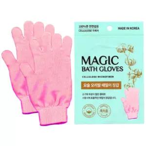 [정준산업] 비품 오리발 핑크색 요술때장갑 때르메스 때밀이 / 목욕용품 벙어리 손가락
