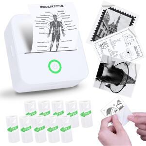 [휴대용 미니 프린터] 열전사  잉크 없는 포켓 사진 일기, DIY용, 57x25mm