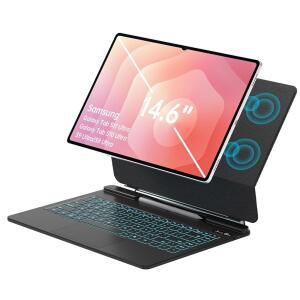 삼성 갤럭시 탭 S11 울트라 14.6인치 키보드 케이스 매직 스타일 플로팅 캔틸레버 마그네틱 스탠드 덱스 모드 AI 키 3레벨 7 컬러 백라이트 멀티터치 트랙패드 차콜 블랙