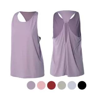 레이어드 뒷트임 요가 나시 1P 필라테스 운동 커버업 요가나시티