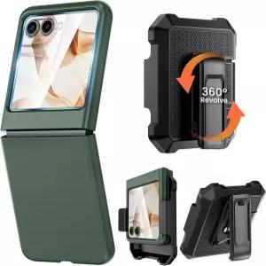 Caka for Motorola Razr 2024 케이스 클립 포함 모토 스크린 프로텍터 레이저 플러스 아님 슬림 얇은 플립