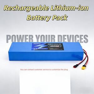 고용량 48V 16000mAh 리튬이온 배터리 13S5P(BMS 포함) 호버보드 롱보드용 충전식 파워팩