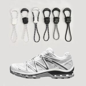 호환 소프트 원단 퀵 레이스 키트, 캐주얼 노 타이 신발 끈, 다채로운 라운드 테니스 레이스, 운동화 원단 신발 끈, 살로몬용 신발끈