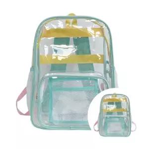 PVC 파스텔 투명 백팩 민트 덕질가방 축구가방