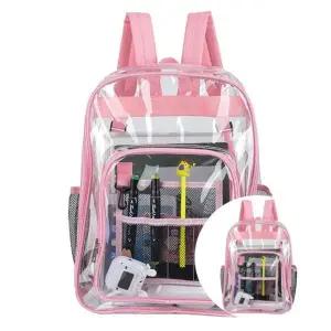 PVC 투명 백팩 핑크 콘서트가방 축구가방