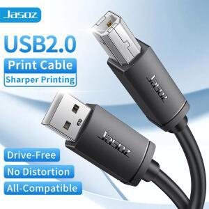 Jasoz USB 프린터 케이블 Canon Epson HP 라벨 코드 용 고속 2.0 유형 A-B 남성 0.5m1m1.5m2m3m5m8m10m
