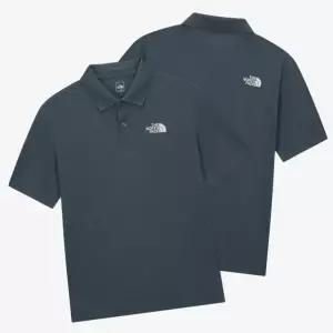 [매장판] 노스페이스 반팔티 폴로 남성 코모 베이직 티셔츠 스모크 블루 NT7PS00B