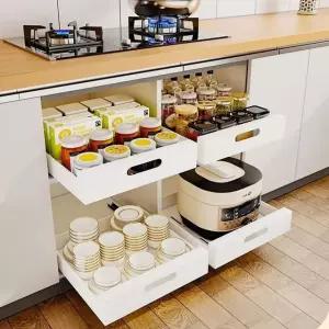 주방 슬라이딩 정리대 수납 트레이 싱크대 정리 선반 용품 서랍 다용도 정리함 양념통 이동식 틈새 보조