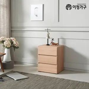 원룸 안방 틈새용 낮은 3단 서랍장400(5컬러) 침대 나무 와이드 주방 서재