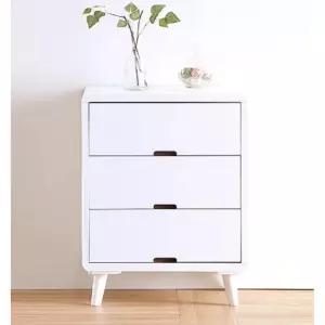 낮은 북유럽 감성 원룸 3단 서랍장 600 (2색) 광폭 침대 자취방 슬림 거실