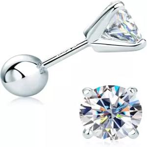 누오시 모이사 스터드 귀걸이 S925 스털링 실버 트위스트 볼 스크류백 여성 남성용 저자극 주얼리 선물