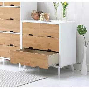 1년AS 북유럽 침실 화이트우드 3단 사이드 서랍장830 침대 나무 앤틱 주방