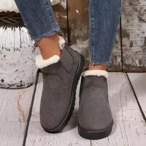 [옷자락]여자 사이드 신축 밴딩 기모 안감 스웨이드 부츠