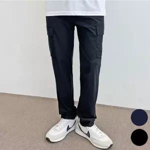 남자 여름 카고 일자팬츠 쿨 시원한 밴딩 건빵 바지 (HSJ-WC7E0D1)