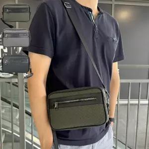 남자 컴팩트 위빙 패턴 인조가죽 투웨이 크로스 클러치백