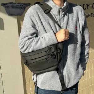 [다잇템]남자 캐주얼 인조가죽 실용적인 데일리 힙색