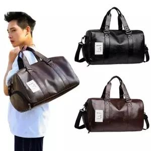 [옷자락]남자 레더 넉넉한 수납 크로스 스트랩 보스턴백