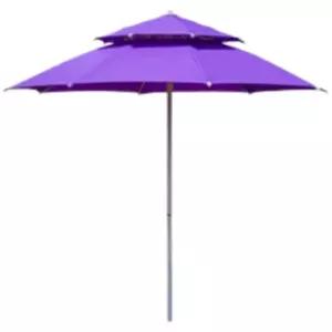 CP 국산 2단 파라솔 기본 보라 1개 캠핑 비치 휴대용 야외 해변 접이식 그늘막 낚시 정원