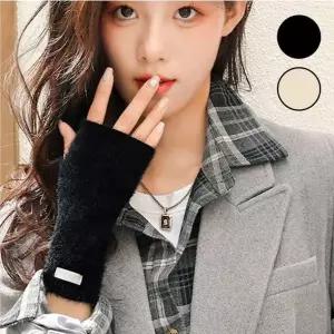 [하프클럽/]포근한 헤어리 핸드워머 골프 자전거 스포츠 니트 암워머 골프