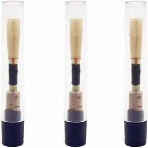 지아유이 3Pcs 오보에 리드 미디엄 소프트 플라스틱 케이스/튜브 목관 악기 액세서리 블랙