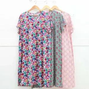 여성레이온 반팔원피스 여름잠옷 국내산홈웨어