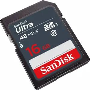 울트라 16GB SDHC 메모리 플래시 카드 UHS-I 클래스 10 읽기 속도 최대 48MB/s 320배 SDSDU-016G-GN3IN